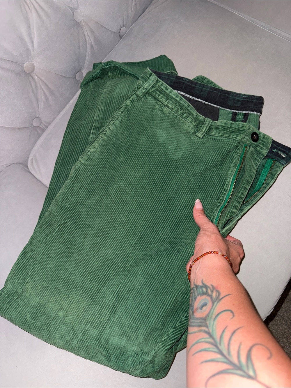 Hunt Club Green Corduroy Men's Trousers
